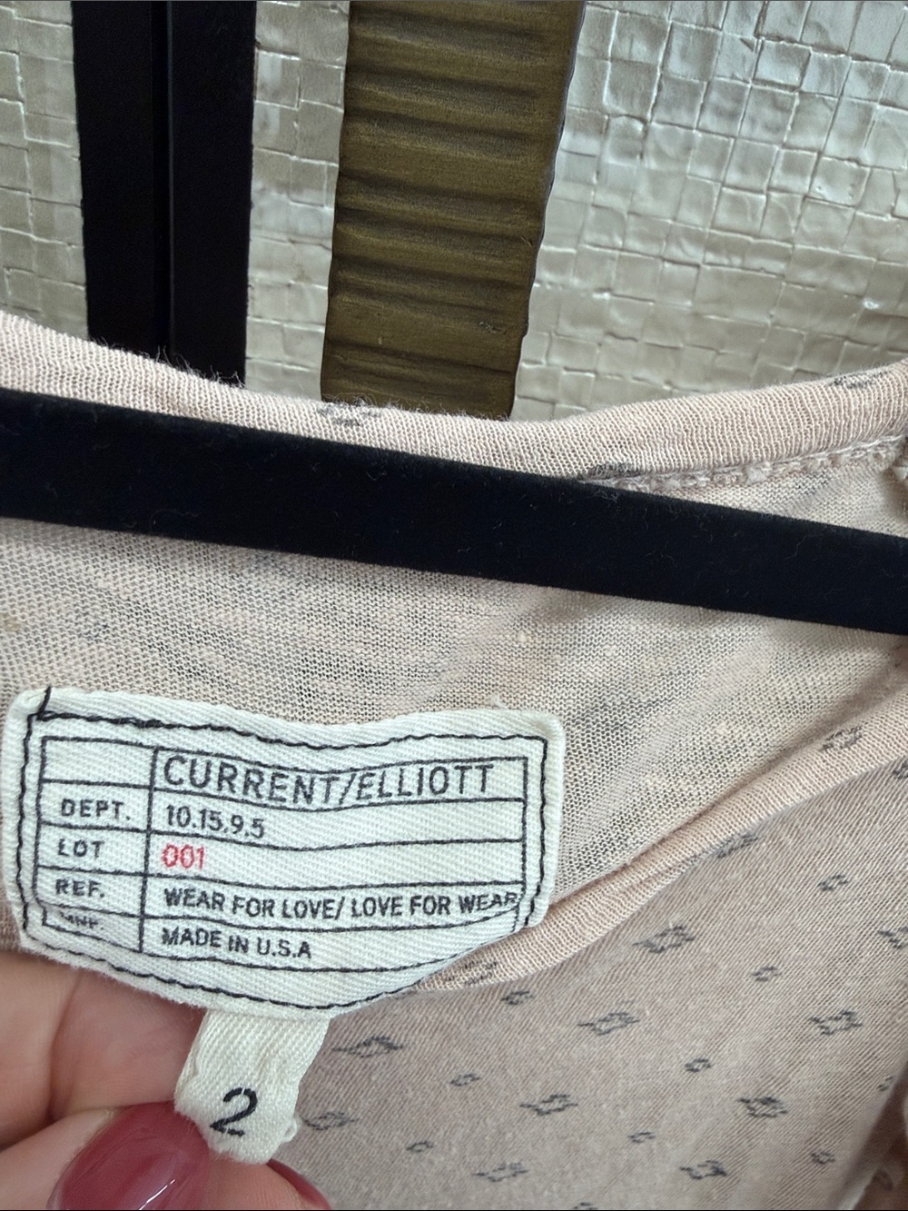 Current Elliott Ruffle Short Sleeve Top in Blush Pink - Picture 2 of 6